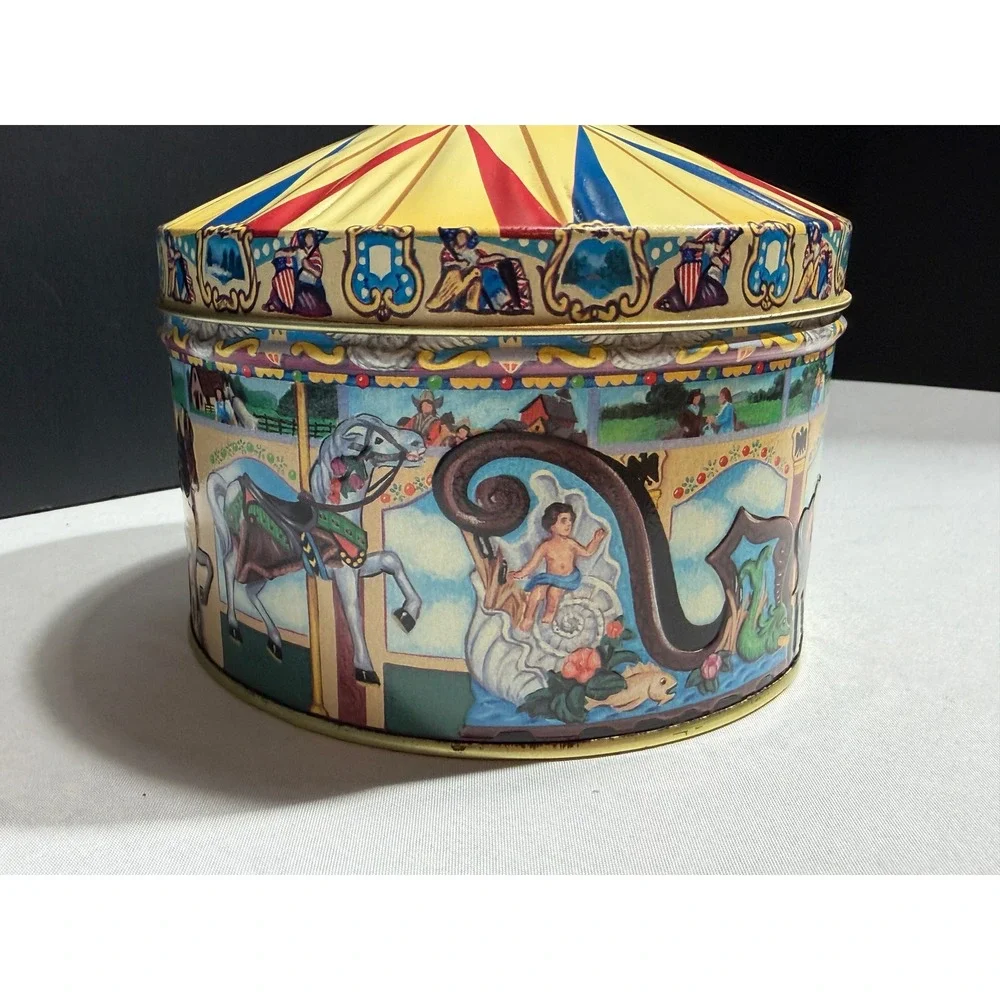 Hershey's Hometown Series Canister #13 Hersheypark Carrousel Vintage 1996 Tin